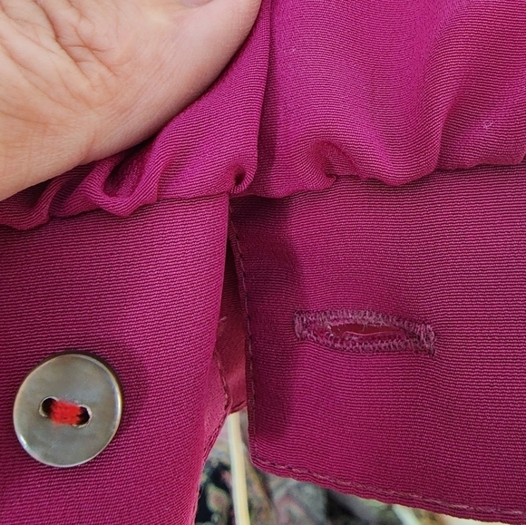 Sportscraft top fuschia pink long sleeve blouse size 10 - Picture 7 of 12